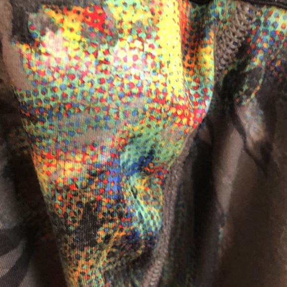 Adidas TechFit Compression Workout Reflective Floral Crop Pants A226 - Picture 4 of 6